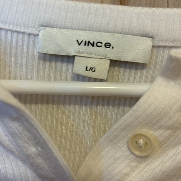 Vince white tee size L worn once. EUC - Picture 2 of 4
